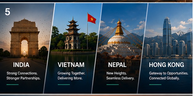 India, Vietnam, Nepal and Hong Kong: strong connections, growing together