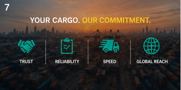 Your cargo, our commitment: trust, reliability, speed, global reach